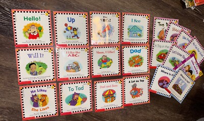LOT of 12 SCHOLASTIC Phonics Readers Set & 9 Extra Books Pre-K-K See Pics