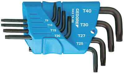 Winkelschraubendreher-Satz im Halter 9-teilig TX T7-T40 GEDORE H 43 TX-09