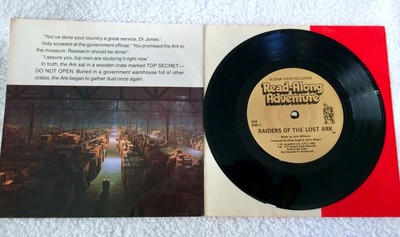 1981 Vintage INDIANA JONES RAIDERS OF THE LOST ARK Story Book & Record  LP