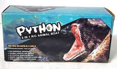 Toy PYTHON 2 in 1 Remote Control Animal Boat Outdoor Water Battery Power Ages 6+