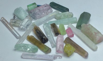 Top quality multiple colour tourmaline crystals from Afghanistan