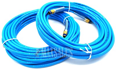 (Qty-2) 1/4'' x 50FT NPT Air Compressor PU Hose Roofing Framing carpentry Hose