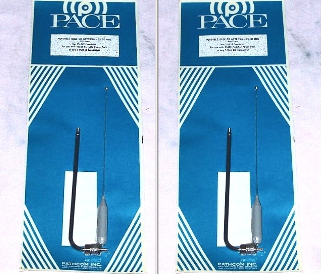 PAIR DELUXE VINTAGE cb ANTENNA indoor portable