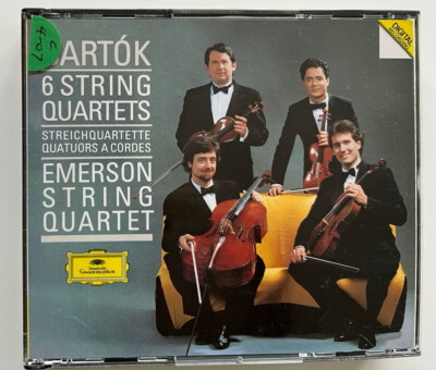 Bartok 6 String Quartets Emerson SQ DG Full Silver W. Germany 2 Cds Fat Set