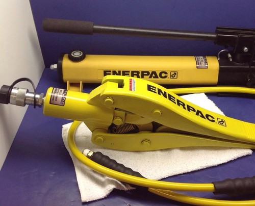 ENERPAC WR-15 Hydraulic Cylinder &Spreader P392 Pump Set 6' Hydraulic Hose NICE!