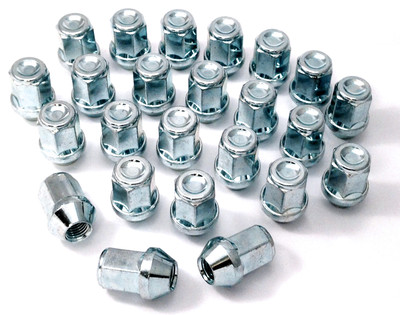 alloy wheel closed nut nuts lugs bolts. M12 x 1.5, 19mm Hex, Taper seat x 24