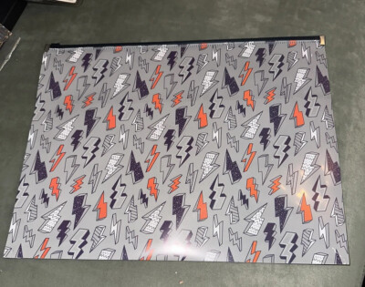 Pep Rally By Staples. Poly Slider Zipper Bag. Black &Gray. Bolts 11.6x9.4 . New