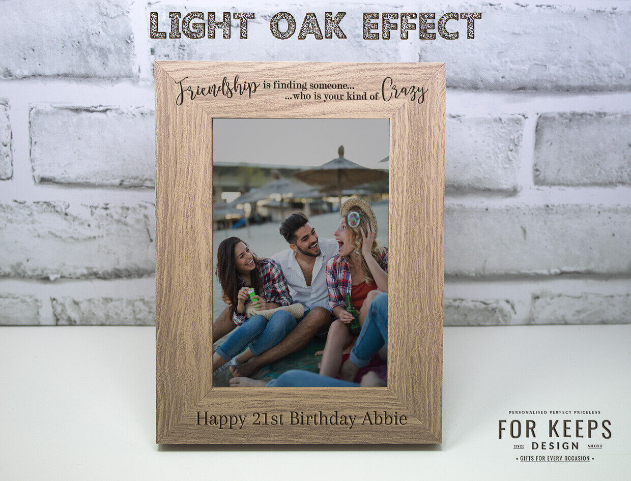 Personalised Engraved Wooden Photo Frame Birthday Gift 18th 21st 30th 40th - Picture 9 of 11
