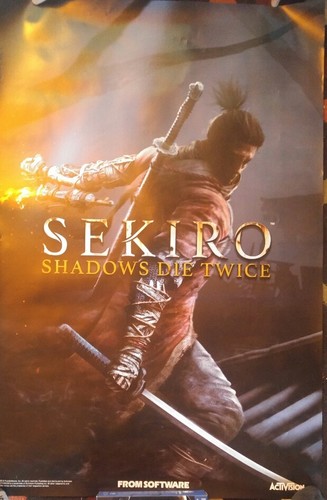Sekiro Shadows Die Twice Ps4 Official Promotion Poster Activision rare
