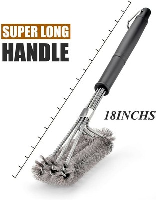 Sunno Stainless Steel BBQ Grill Brush Scraper Tool | Ergonomic Handle & Durable