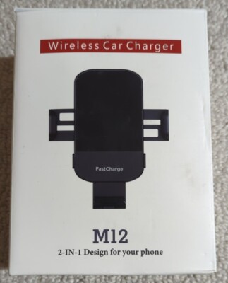 M12 Electro Magnetic Wireless Car Charger Fast Charge 2 In 1 USB 3.0 New 24