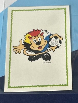 Panini Euro 2000 Official Mascot #2 Football Album Sticker Original Black Back