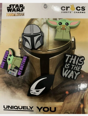 Crocs Jibbitz Charms 5 Pack Star Wars Mandalorian Use The Force