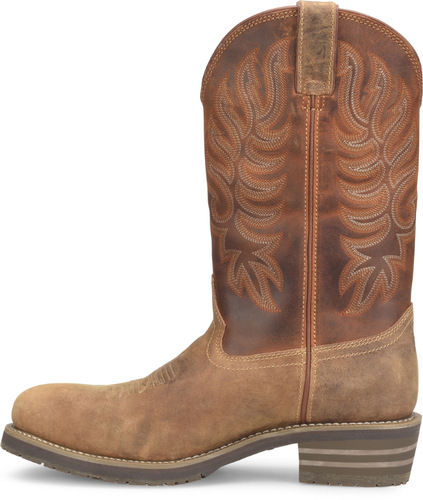 Pre-owned Double-h Boots Men's 12” Garza Composite Toe Waterproof Ice™ Western Work Boot In Brown