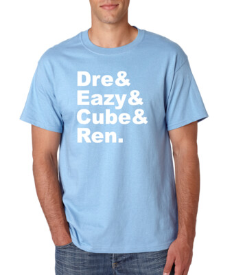 DRE EAZY CUBE REN T-Shirt West Coast 1990s Old School Cali Hip Hop Rap S-6XL Tee