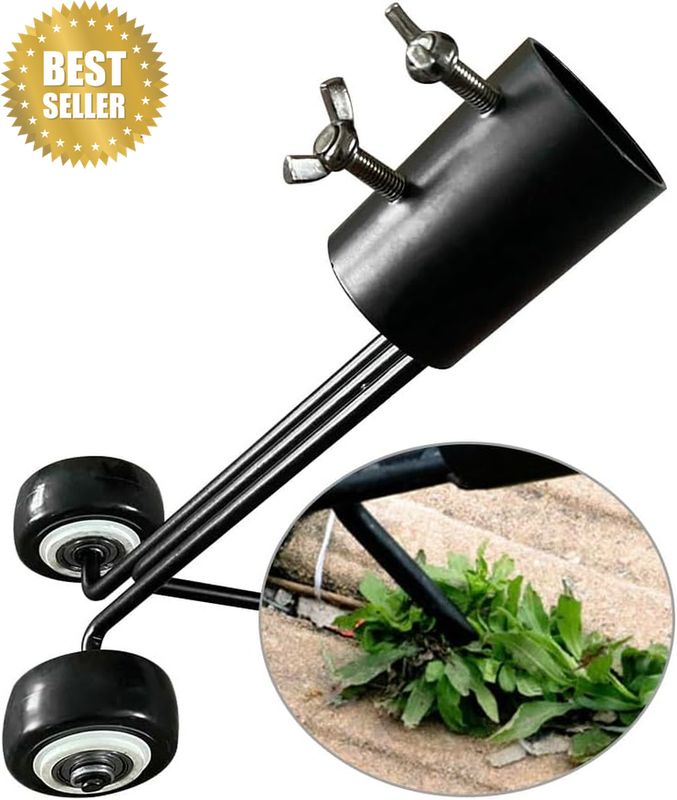 Weed Remover Tool Patio Weeding Tool with Wheels, Garden Patio Weed Puller Handt