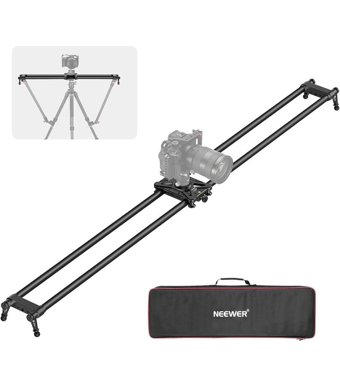 NEEWER 47.2in  Carbon Fiber Camera Slider, Dolly Rail Track