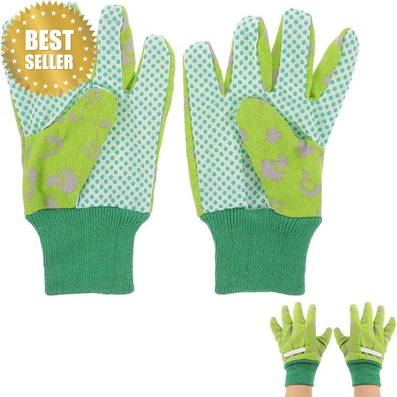 Gardening Gloves,1 Pair Yard Work Glove Rubber Coated Garden Gloves for Girls Bo