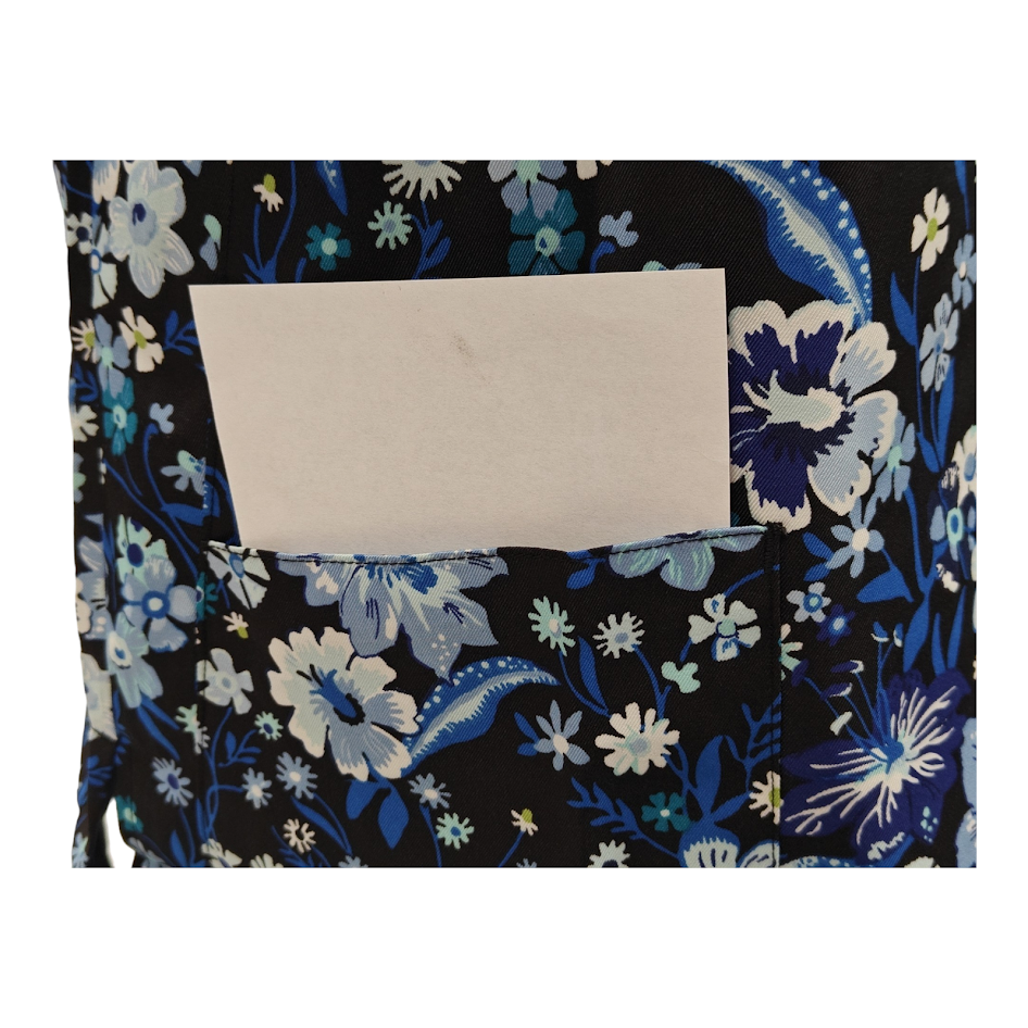 Vera Bradley Halo V6117 MGB Moonlight Garden Black V-Neck Print Scrub Top