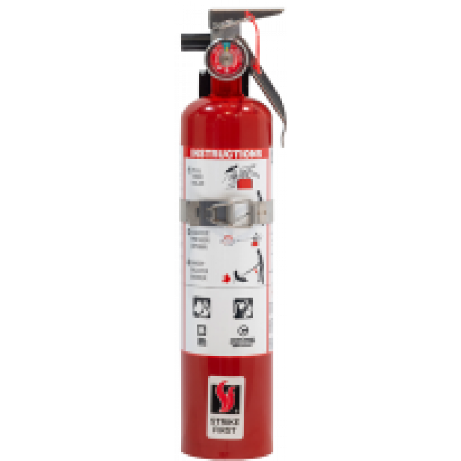 2.5 lb Fire Extinguisher ABC Dry Chemical  DOT Vehicle Marine Bracket w 2023 tag