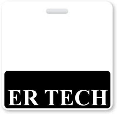 ER TECH Badge Buddy - Horizontal - Hospital ID Card Buddies for ER Technicians