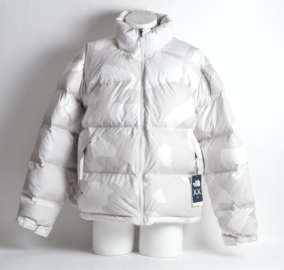 NWT Unisex TNF x Kaws Retro 1996 Nuptse Jacket $500 XL white puffer goose down
