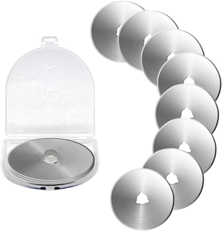 8Pcs 60Mm Rotary Cutter Blades with Scale Fits Fiskars & More