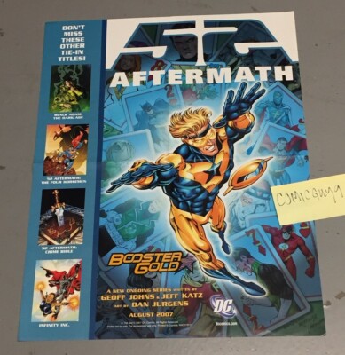2007 DC PROMO POSTER 52 AFTERMATH BOOSTER GOLD DAN JURGENS 18x24
