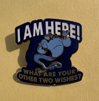 Disney Pin Aladdin Genie I am here! What are your other Two Wishes? Retired