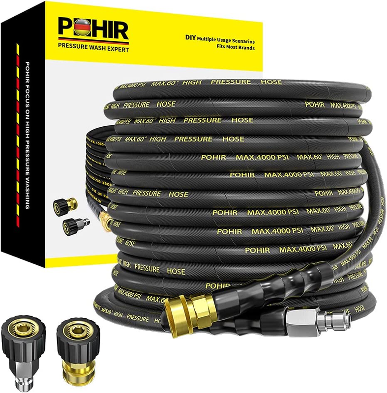 HEAVY DUTY High Working Pressure Power Washer Hose Easy Conn