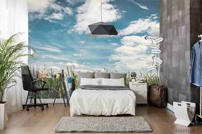3D Cloud Meadow Sky Landscape Self-adhesive Removable Wallpaper Murals Wall 124