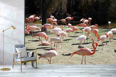 3D Animal Flamingo Wallpaper Wall Murals Removable Wallpaper 124