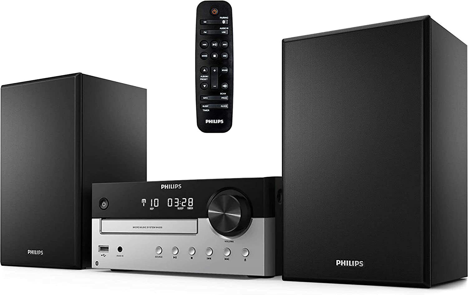 PHILIPS FM Radio CD Home Stereo System with Wireless Bluetoo