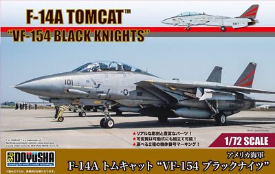 Domoha 1/72 US Navy F-14A Tom Cat VF-154 Black Knights Plastic Model 72-TOM
