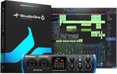 PreSonus Studio 24c 2x2 192 kHz USB Audio Interface One Artist Ableton Live Lite