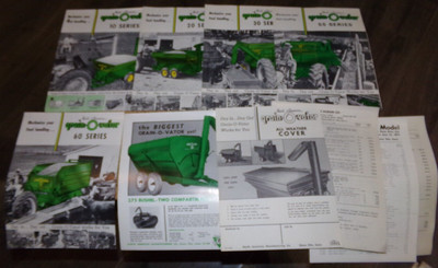 10-lot vintage grain-o-vator feedling brochures in good shape used