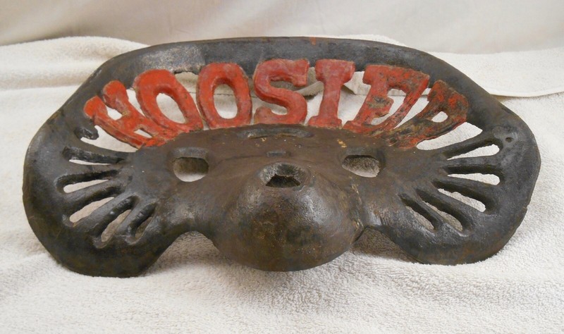 Neat antique HOOSIER cast iron tractor seat