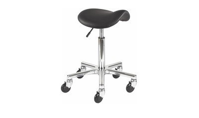 Efalock Rolling Stool CLICTEC  Classic Comfy Saddle Rodeo Seat Faux Leather