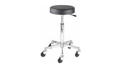 Efalock Rolling Stool CLICTEC  ROUND Silver Seat Height L