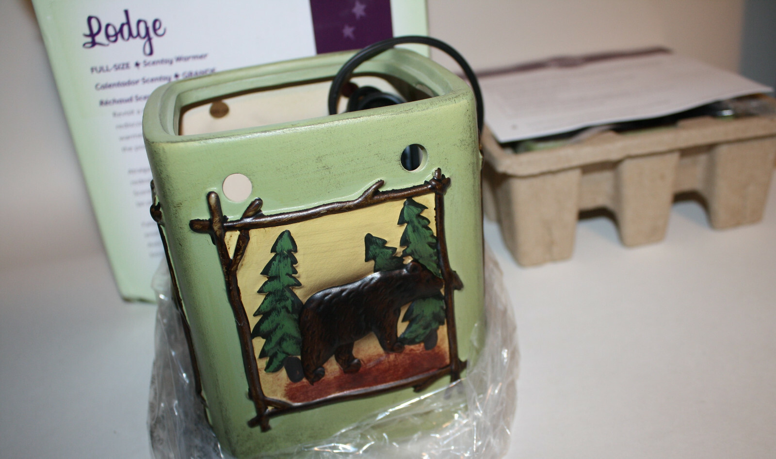 SCENTSY Lodge Full Size Warmer NIB NEW Moose Bear Fish Pine Trees