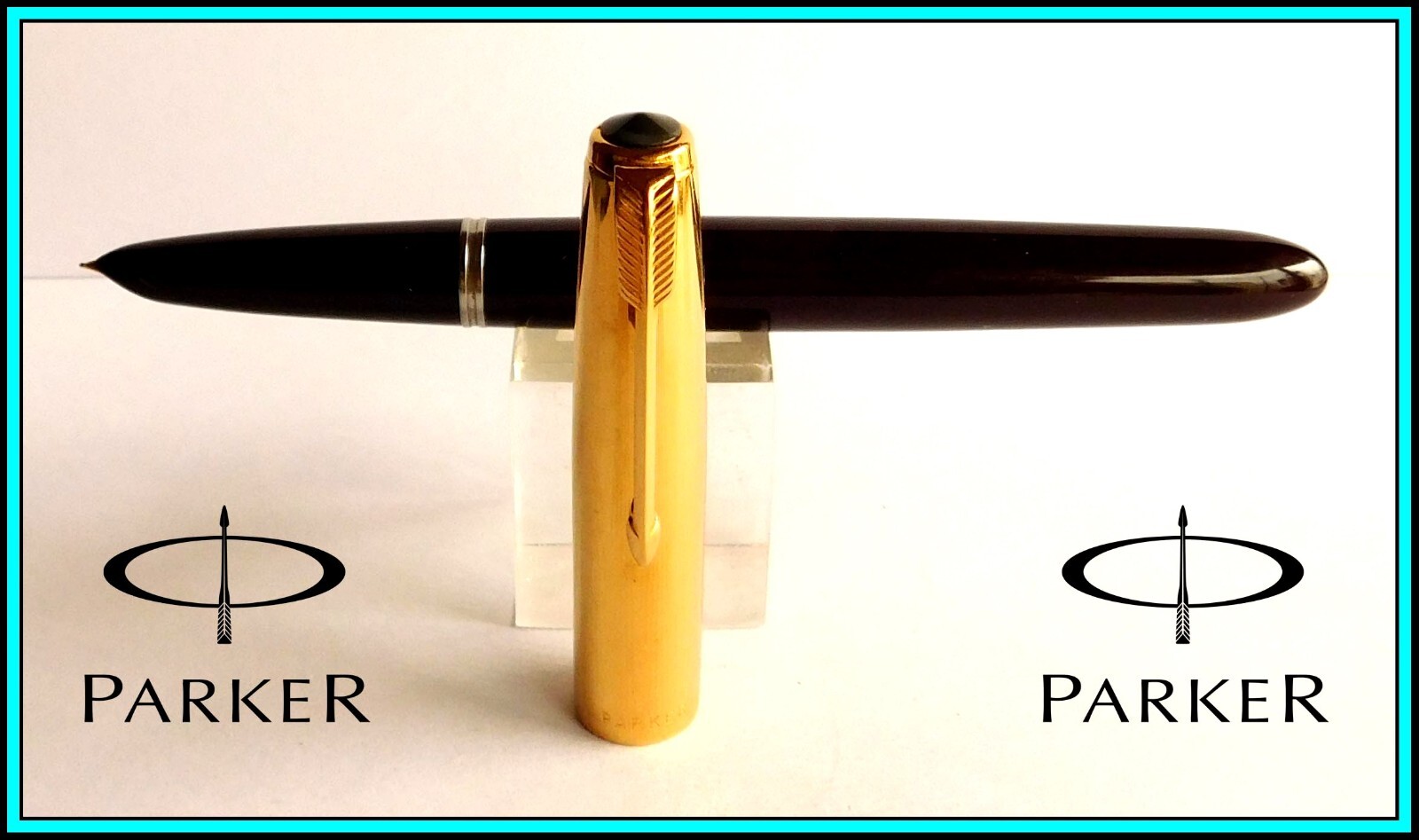 Vintage PARKER AEROMETRIC "51" Fountain Pen - BURGUNDY - 14K Gold Nib: MEDIUM Vintage PARKER AEROMETRIC "51" Fountain Pen - BURGUNDY - 14K Gold Nib: MEDIUM