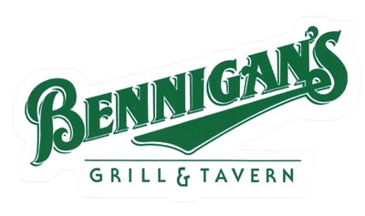 Bennigan's Irish American Grill and Tavern Green Logo Sticker (Reproduction)