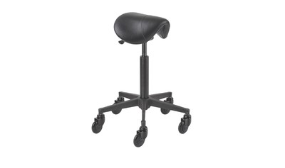 Efalock Rolling Stool CliCTEC  Saddle Lady Fit Black Extra Slim Seat Shape Rodeo