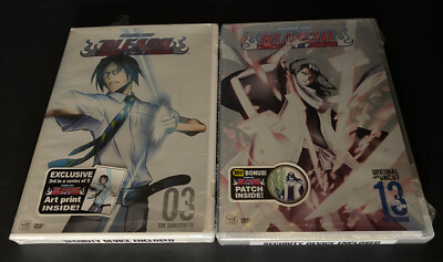 Lot of 2 Bleach Vol. 13 The Rescue + Vol. 03 The Substite DVD NEW