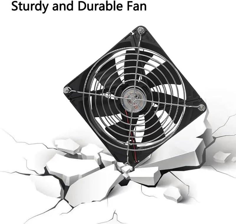 Bairnqner 20W Solar Powered Fan for Chicken Coop, Dog House, outside Shed Greenh