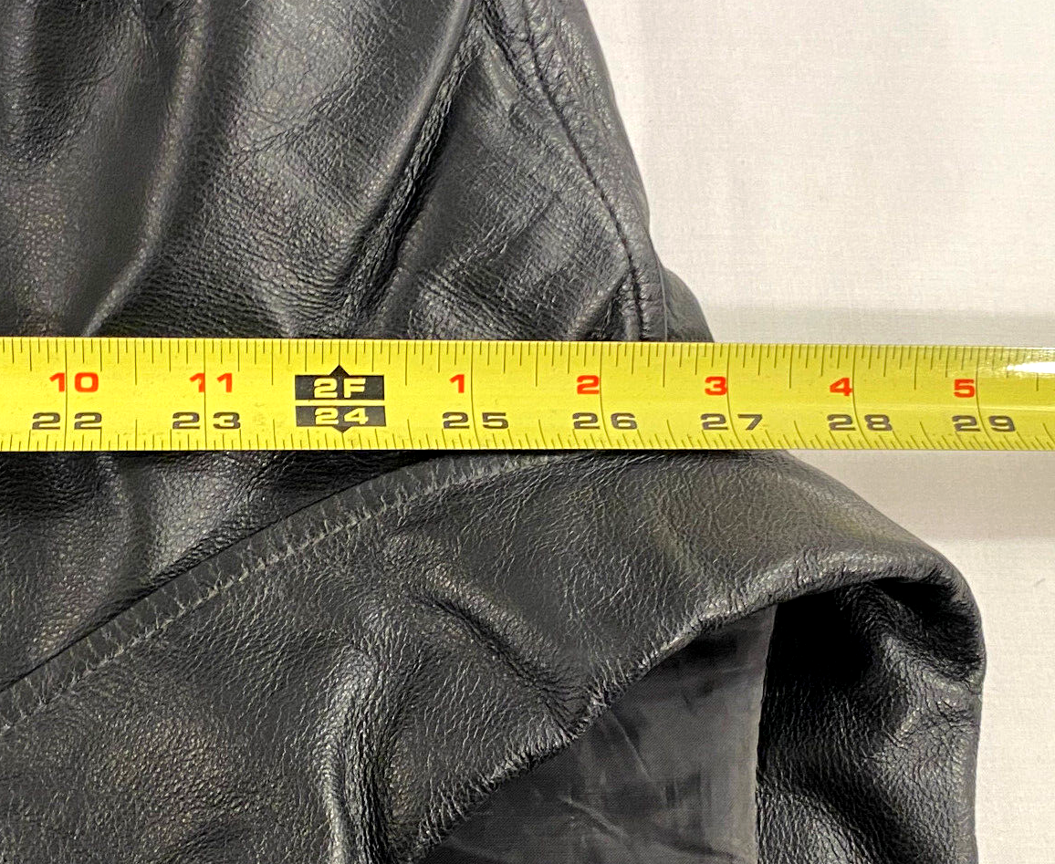 American Weekend Black Leather Bomber Style Jacket Men's Size XL