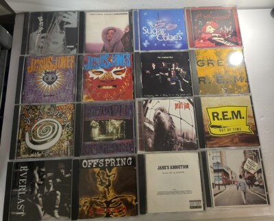 90's Alternative, Grunge, Rock 16 CD Lot - REM Spin Doctors RHCP Oasis Pearl Jam