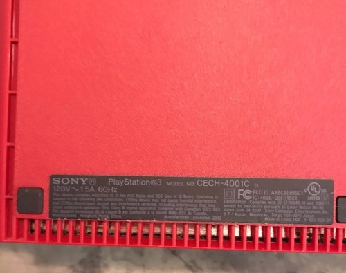 Sony Playstation 3 Slim 500GB Red Console For Parts