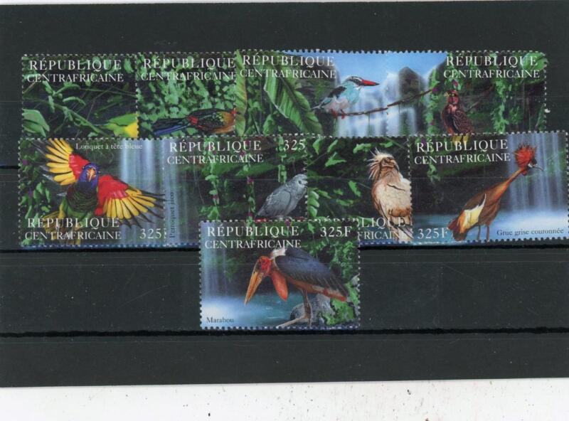 Central African Republic 2001 Birds Scott# 1409a-i Mint NH