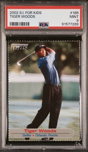 TIGER WOODS RARE SI FOR KIDS Low POP GRADED 2002 PGA Golf